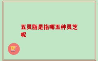 五灵脂是指哪五种灵芝呢