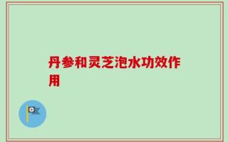 丹参和灵芝泡水功效作用