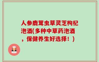 人参鹿茸虫草灵芝枸杞泡酒(多种中草药泡酒，保健养生好选择！)