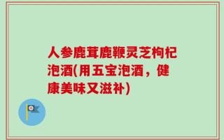 人参鹿茸鹿鞭灵芝枸杞泡酒(用五宝泡酒，健康美味又滋补)