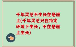 千年灵芝不生长在悬崖上(千年灵芝只在特定环境下生长，不在悬崖上生长)