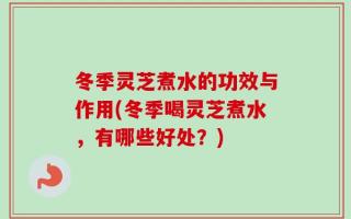 冬季灵芝煮水的功效与作用(冬季喝灵芝煮水，有哪些好处？)