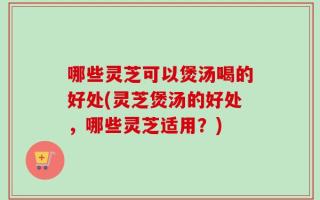 哪些灵芝可以煲汤喝的好处(灵芝煲汤的好处，哪些灵芝适用？)