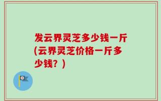发云界灵芝多少钱一斤(云界灵芝价格一斤多少钱？)