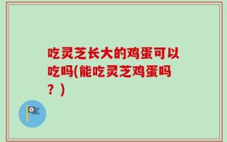 吃灵芝长大的鸡蛋可以吃吗(能吃灵芝鸡蛋吗？)