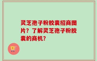 灵芝孢子粉胶囊招商图片？了解灵芝孢子粉胶囊的商机？