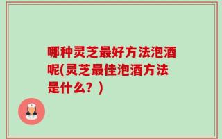 哪种灵芝最好方法泡酒呢(灵芝最佳泡酒方法是什么？)