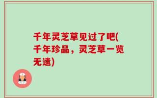千年灵芝草见过了吧(千年珍品，灵芝草一览无遗)