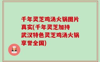 千年灵芝鸡汤火锅图片真实(千年灵芝加持 武汉特色灵芝鸡汤火锅享誉全国)
