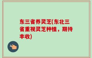 东三省养灵芝(东北三省重视灵芝种植，期待丰收)