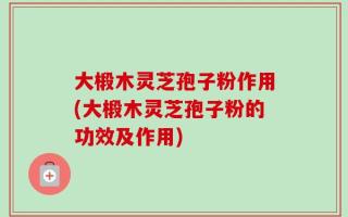 大椴木灵芝孢子粉作用(大椴木灵芝孢子粉的功效及作用)