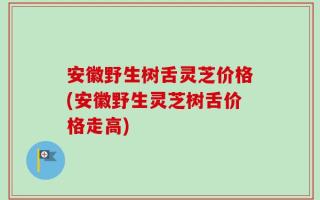 安徽野生树舌灵芝价格(安徽野生灵芝树舌价格走高)