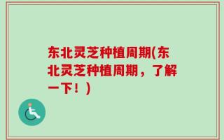 东北灵芝种植周期(东北灵芝种植周期，了解一下！)
