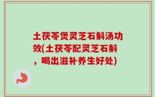 土茯苓煲灵芝石斛汤功效(土茯苓配灵芝石斛，喝出滋补养生好处)