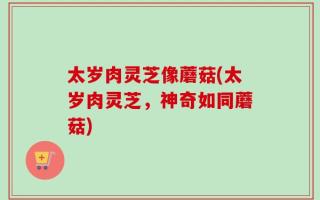 太岁肉灵芝像蘑菇(太岁肉灵芝，神奇如同蘑菇)