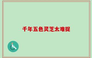 千年五色灵芝太难捉