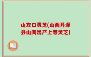 山左口灵芝(山西丹泽县山间出产上等灵芝)
