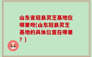 山东省冠县灵芝基地在哪里呀(山东冠县灵芝基地的具体位置在哪里？)