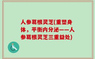 人参葛根灵芝(重塑身体，平衡内分泌——人参葛根灵芝三重益处)