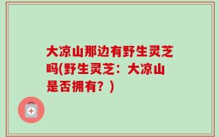 大凉山那边有野生灵芝吗(野生灵芝：大凉山是否拥有？)