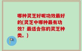 哪种灵芝好呢功效最好的(灵芝中哪种最有功效？最适合你的灵芝种类。)