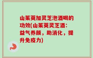 山茱萸加灵芝泡酒喝的功效(山茱萸灵芝酒：益气养颜，助消化，提升免疫力)