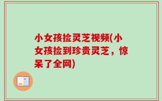 小女孩捡灵芝视频(小女孩捡到珍贵灵芝，惊呆了全网)