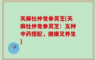 天麻杜仲党参灵芝(天麻杜仲党参灵芝：五种中药搭配，健康又养生)