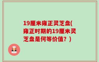 19厘米雍正灵芝盘(雍正时期的19厘米灵芝盘是何等价值？)