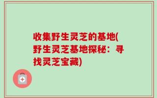 收集野生灵芝的基地(野生灵芝基地探秘：寻找灵芝宝藏)