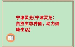 宁津灵芝(宁津灵芝：自然生态种植，助力健康生活)