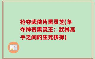 抢夺武侠片黑灵芝(争夺神奇黑灵芝：武林高手之间的生死抉择)