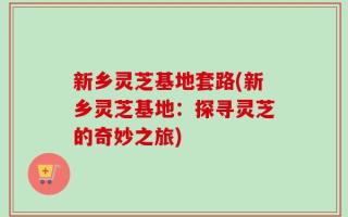 新乡灵芝基地套路(新乡灵芝基地：探寻灵芝的奇妙之旅)