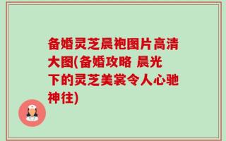 备婚灵芝晨袍图片高清大图(备婚攻略 晨光下的灵芝美裳令人心驰神往)