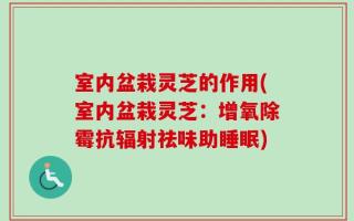 室内盆栽灵芝的作用(室内盆栽灵芝：增氧除霉抗辐射祛味助睡眠)