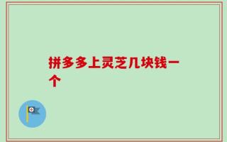 拼多多上灵芝几块钱一个
