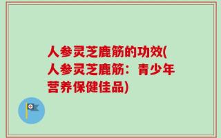 人参灵芝鹿筋的功效(人参灵芝鹿筋：青少年营养保健佳品)
