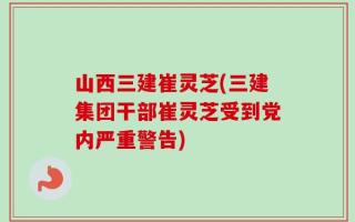 山西三建崔灵芝(三建集团干部崔灵芝受到党内严重警告)