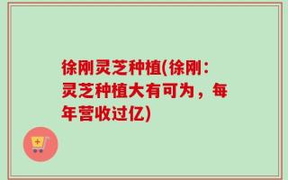 徐刚灵芝种植(徐刚：灵芝种植大有可为，每年营收过亿)