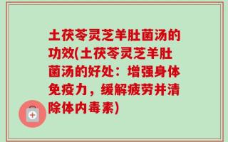 土茯苓灵芝羊肚菌汤的功效(土茯苓灵芝羊肚菌汤的好处：增强身体免疫力，缓解疲劳并清除体内毒素)