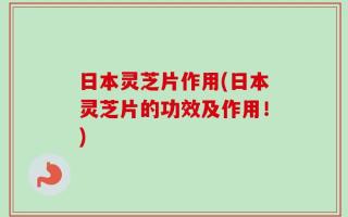 日本灵芝片作用(日本灵芝片的功效及作用！)