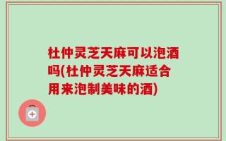 杜仲灵芝天麻可以泡酒吗(杜仲灵芝天麻适合用来泡制美味的酒)
