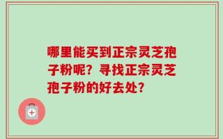 哪里能买到正宗灵芝孢子粉呢？寻找正宗灵芝孢子粉的好去处？