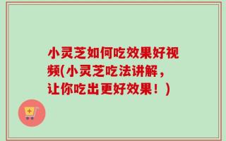 小灵芝如何吃效果好视频(小灵芝吃法讲解，让你吃出更好效果！)