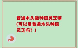 普通木头能种植灵芝嘛(可以用普通木头种植灵芝吗？)