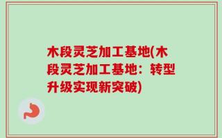 木段灵芝加工基地(木段灵芝加工基地：转型升级实现新突破)