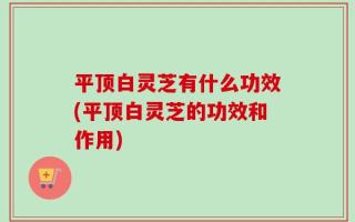 平顶白灵芝有什么功效(平顶白灵芝的功效和作用)