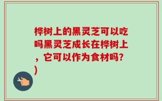 桦树上的黑灵芝可以吃吗黑灵芝成长在桦树上，它可以作为食材吗？)