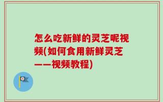 怎么吃新鲜的灵芝呢视频(如何食用新鲜灵芝——视频教程)