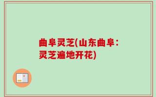 曲阜灵芝(山东曲阜：灵芝遍地开花)